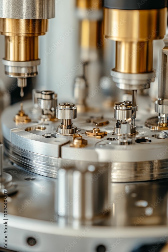Precision machinery; intricate metal components. Precision machinery; intricate metal components.