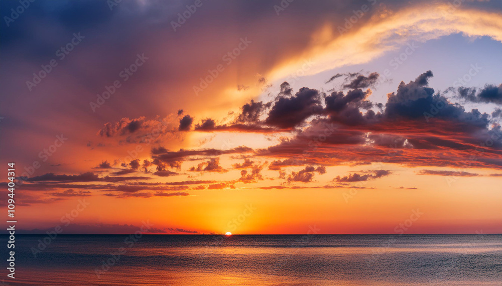 Obraz premium 初日の出,日の出,朝日,Generative AI,AI画像