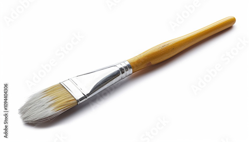 Close up paint brush isolated on white background generated.AI photo