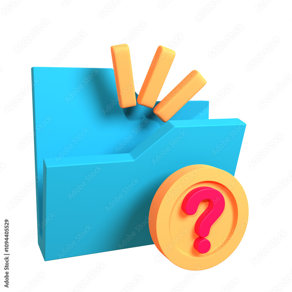Empty Folder 3D Illustration Empty Folder 3D Illustration