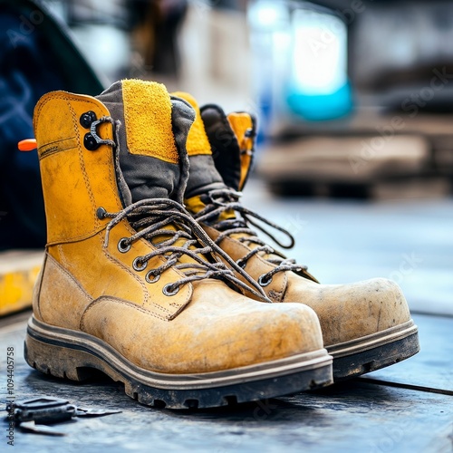 Here's a 10-word description of the image: Dusty yellow work photo