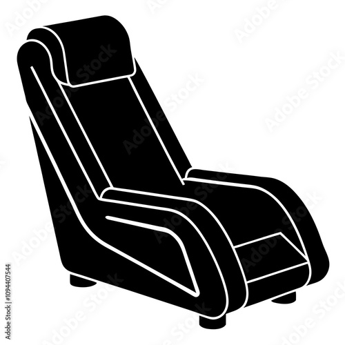massage chair on white