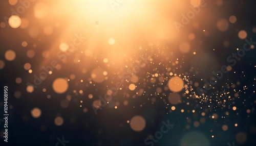 Wallpaper Mural Golden Bokeh Christmas Background with Glowing Lights and Glittering Effects Torontodigital.ca