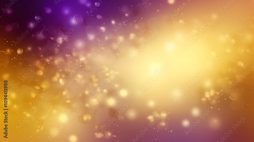 Fototapeta premium Abstract Golden and Purple Glowing Particle Background