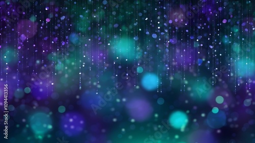 Abstract Background With Sparkling Lights And Bokeh Effects