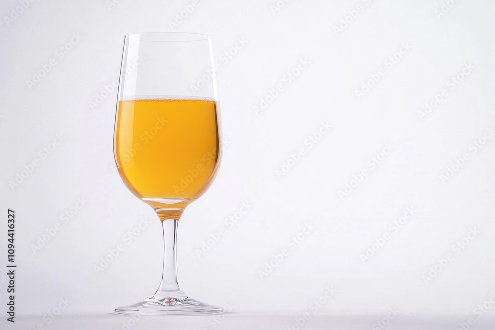 glass of champagne on white background glass of champagne on white background