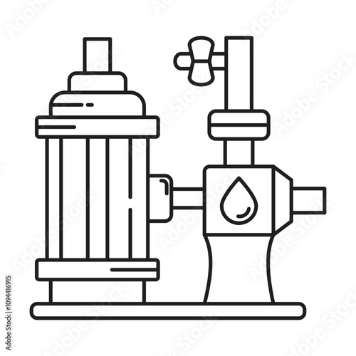 Water Pump icon vector on white background