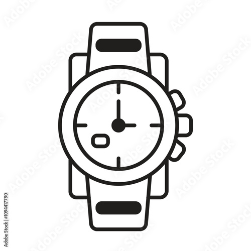 wrist watch icon vector on white background