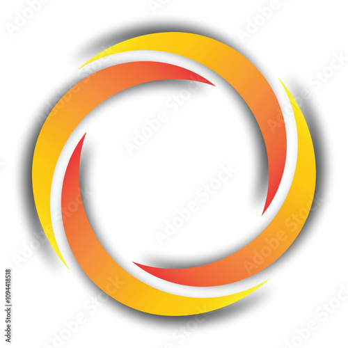 The abstract colorful circular logo design.