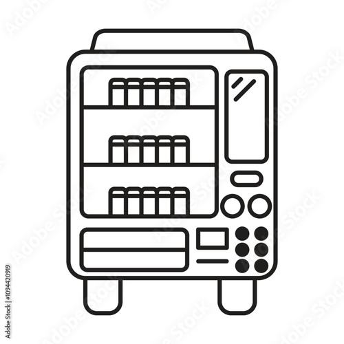 Vending machine icon vector on white background