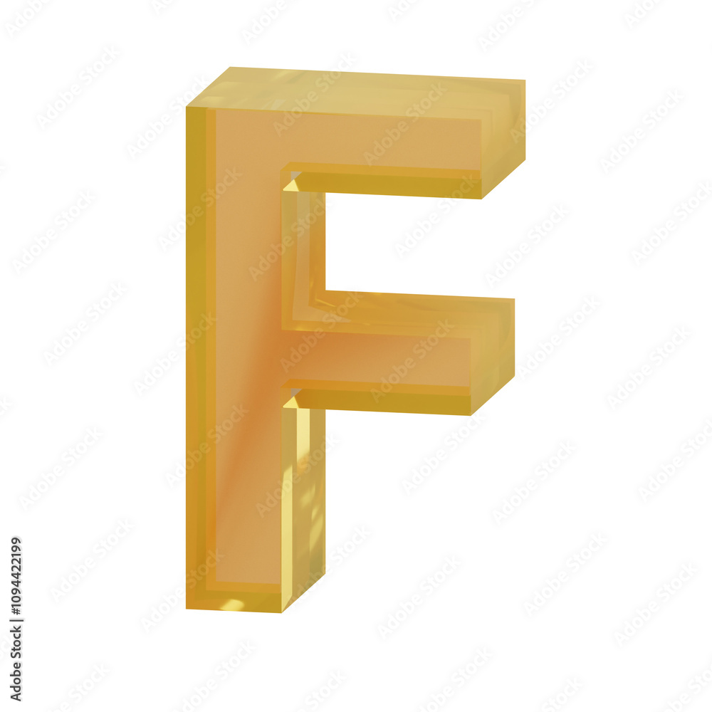 Alphabet F 3D Illustration Alphabet F 3D Illustration