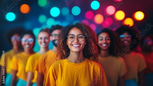 group of people smilling