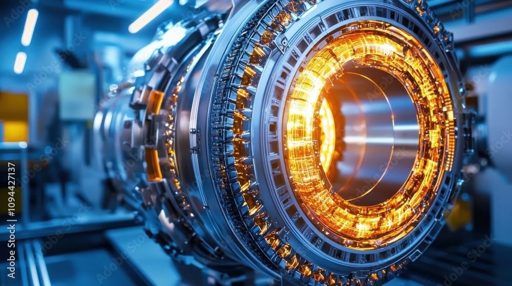 Fototapeta premium Futuristic Particle Collider in Scientific Research Facility