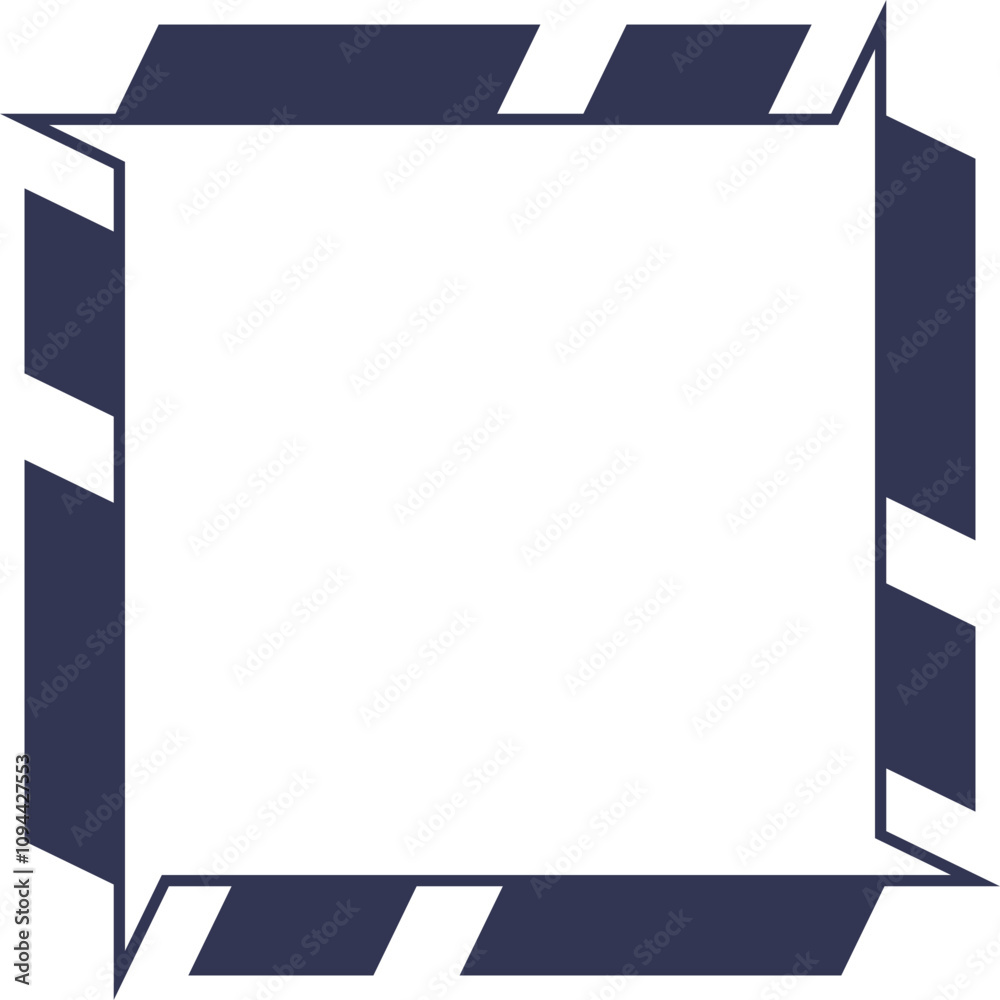 Geometric frame with diagonal stripes, symbolizing focus and direction. Geometric frame with diagonal stripes, symbolizing focus and direction.