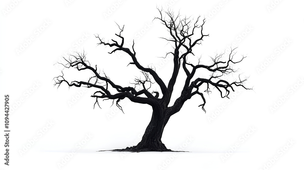 leafless old spooky tree isolated on white leafless old spooky tree isolated on white