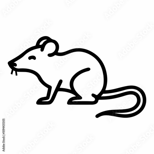 The Rat Blacke and white image for illustration photo