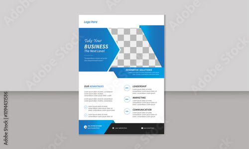 Modern business flyer template, abstract business flyer and creative design  marketing, business proposal, promotion, advertise, publication, cover page. new digital marketing flyer.