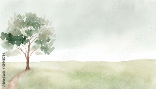 ナチュラルな風景画（木）