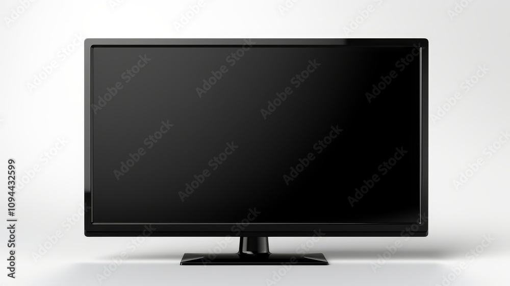 Realistic lcd television with blank screen isolated on white background for display mockup purposes Realistic lcd television with blank screen isolated on white background for display mockup purposes