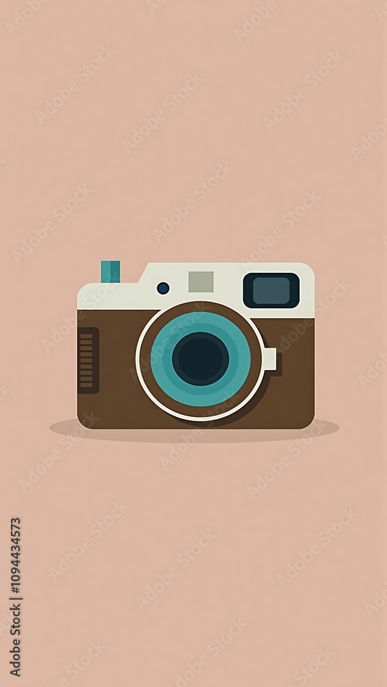 Minimalist Retro Camera, SImple and Minimalist Background, Vector Graphic Wallpaper Minimalist Retro Camera, SImple and Minimalist Background, Vector Graphic Wallpaper