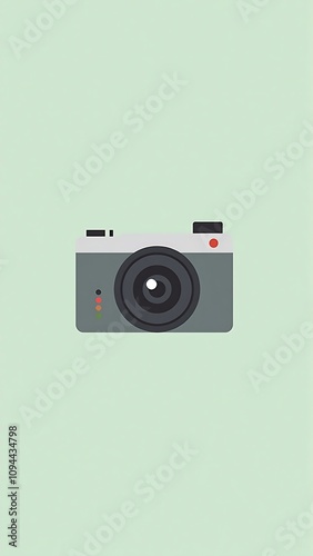 Minimalist Retro Camera, SImple and Minimalist Background, Vector Graphic Wallpaper