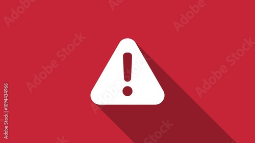 notice icon animation. white icon with long shadow effect