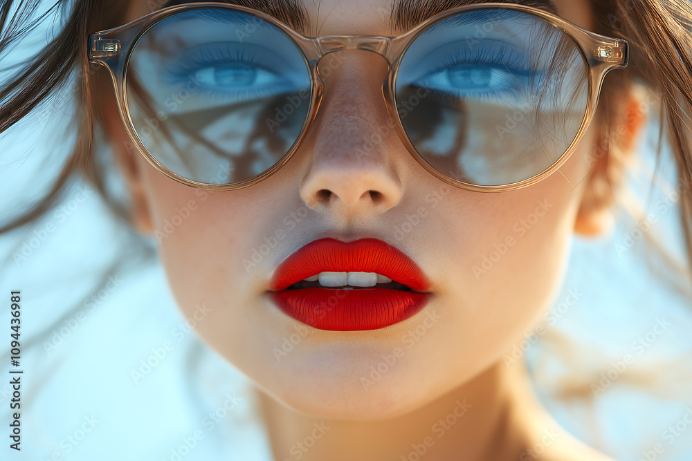 woman wearing sunglasses, extreme close up shot, fashion concept, woman day, generative ai woman wearing sunglasses, extreme close up shot, fashion concept, woman day, generative ai