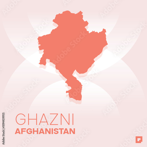 Ghazni vector map, Vector map of Ghazni, editable eps, AI files, Vector illustration of Ghazni vector map