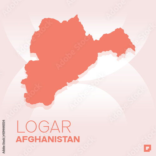 Logar vector map, Vector map of Logar, editable eps, AI files, Vector illustration of Logar vector map