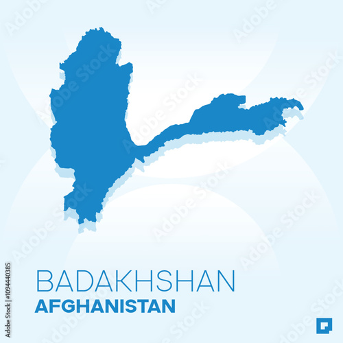 Badakhshan vector map, Vector map of Badakhshan, editable eps, AI files, Vector illustration of Badakhshan vector map