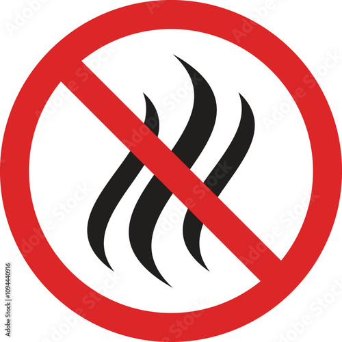 No bad smell sign . Stop bad smell sign . Forbidden flavors symbol . No odor icon vector