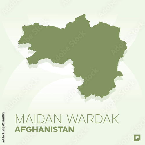 Maidan Wardak vector map, Vector map of Maidan Wardak, editable eps, AI files, Vector illustration of Maidan Wardak vector map