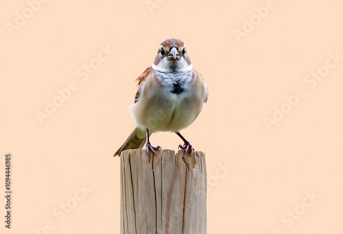 blue bird on a wood photo