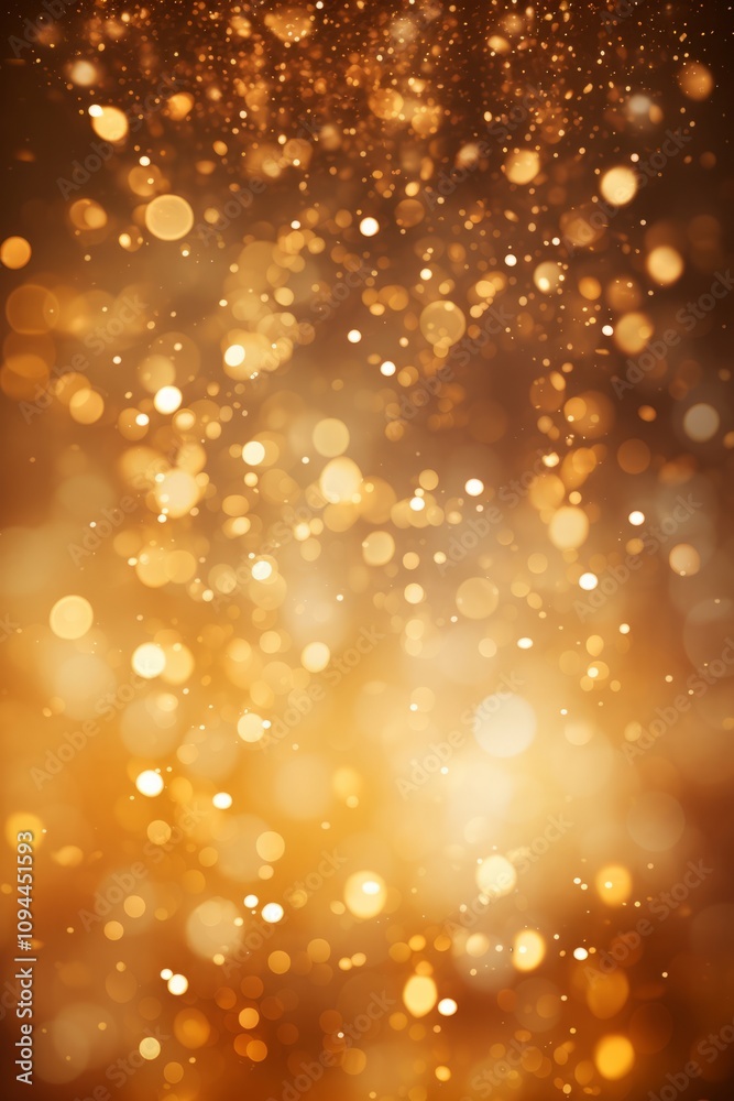 Vibrant bokeh effect of golden lights creating a soft, blurred background with silver, light and gold tones, festive and bright, vertical Vibrant bokeh effect of golden lights creating a soft, blurred background with silver, light and gold tones, festive and bright, vertical