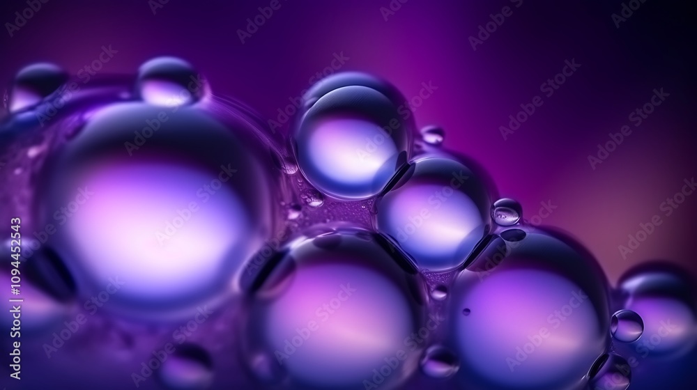 Abstract Purple Liquid Bubbles Glowing Abstract Purple Liquid Bubbles Glowing