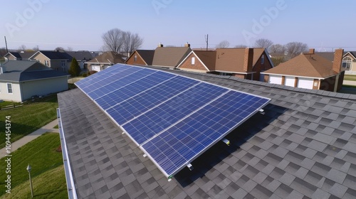 Wallpaper Mural Solar Panels Installed on Residential Roof Torontodigital.ca