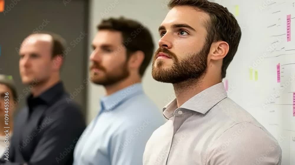 A diverse group of focused professionals in a corporate brainstorming session, teamwork, and innovation concepts A diverse group of focused professionals in a corporate brainstorming session, teamwork, and innovation concepts
