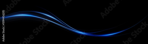 Abstract lines.Neon lines of speed and fast wind. effect of moving at the speed of light. Blue glow effect. Magic shiny line. Neon. Background.