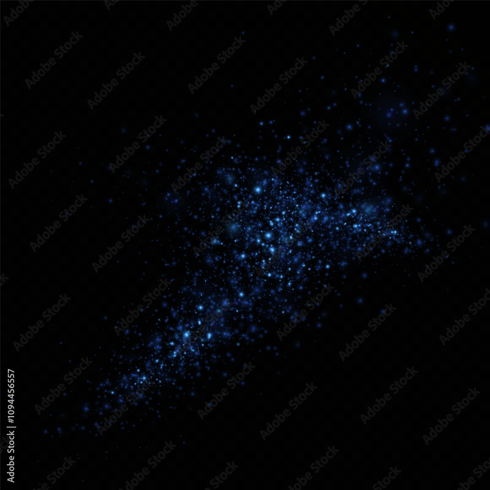Light blue glow effect. Dust, luxurious decoration. Vector illustration. Christmas flash. Light blue glow effect. Dust, luxurious decoration. Vector illustration. Christmas flash.