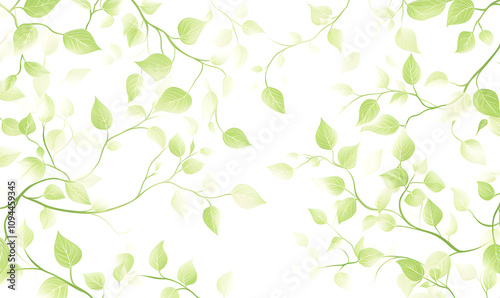 modern 2D doodle cartoon flower concept with open space for text, featuring whimsical floral and leafy elements on crisp white backgrounds.