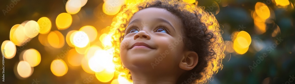 Fototapeta premium A Child's Magical Exploration Fuelled by Imagination, Wonder, and the Joy of Discovery This image captures the essence of childhood dreams, where boundless imagination takes flight, transforming