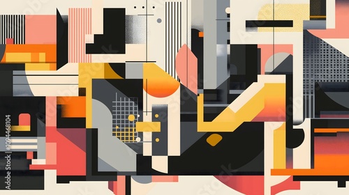 Abstract Geometric Composition - Modern Art Design