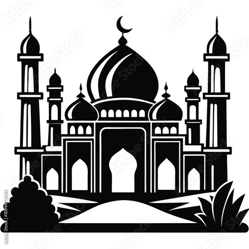 taj mahal vector illustration