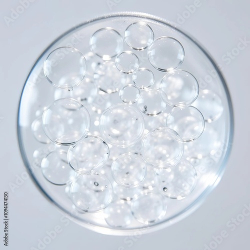 soap bubbles on a white background