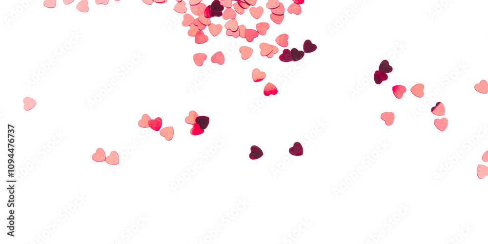 © Anna - Red hearts on transparent background. Valentine's day concept.