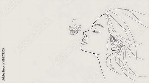 girl with long hair in dress