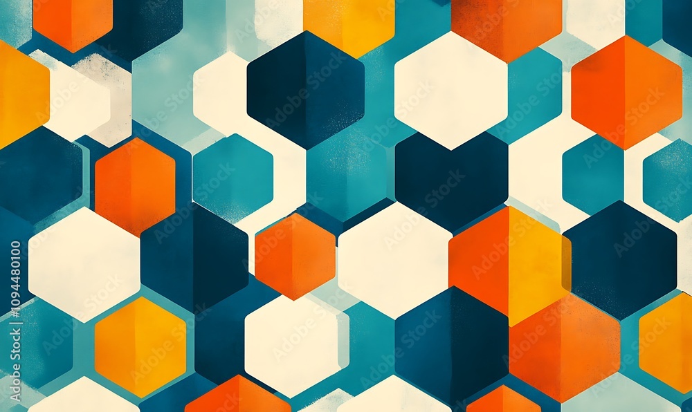 A vibrant pattern of hexagons in various colors, creating a modern graphic design. A vibrant pattern of hexagons in various colors, creating a modern graphic design.