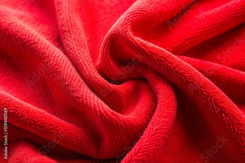 Wallpaper Mural Plush red velvet fabric texture close-up with soft finish Torontodigital.ca