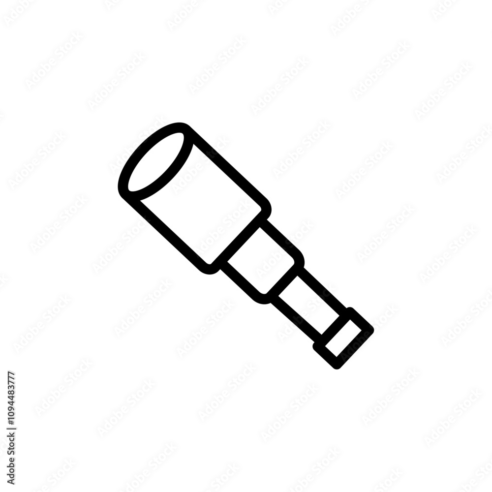 binoculars icon Black and white outline vector binoculars icon Black and white outline vector