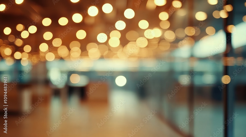 Soft Bokeh Lights in Modern Interior Space Soft Bokeh Lights in Modern Interior Space